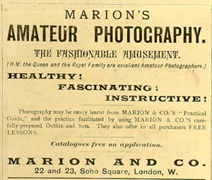 Marion and Co. Advert 1889