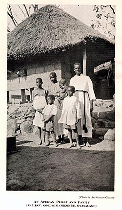The Rev. Goodwin Chilombe, Nyasaland, and his family.